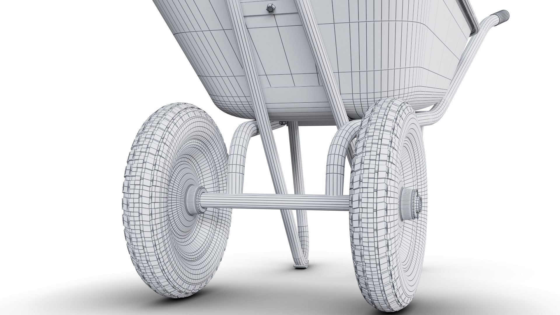 Wheelbarrow Orange 3D model_19