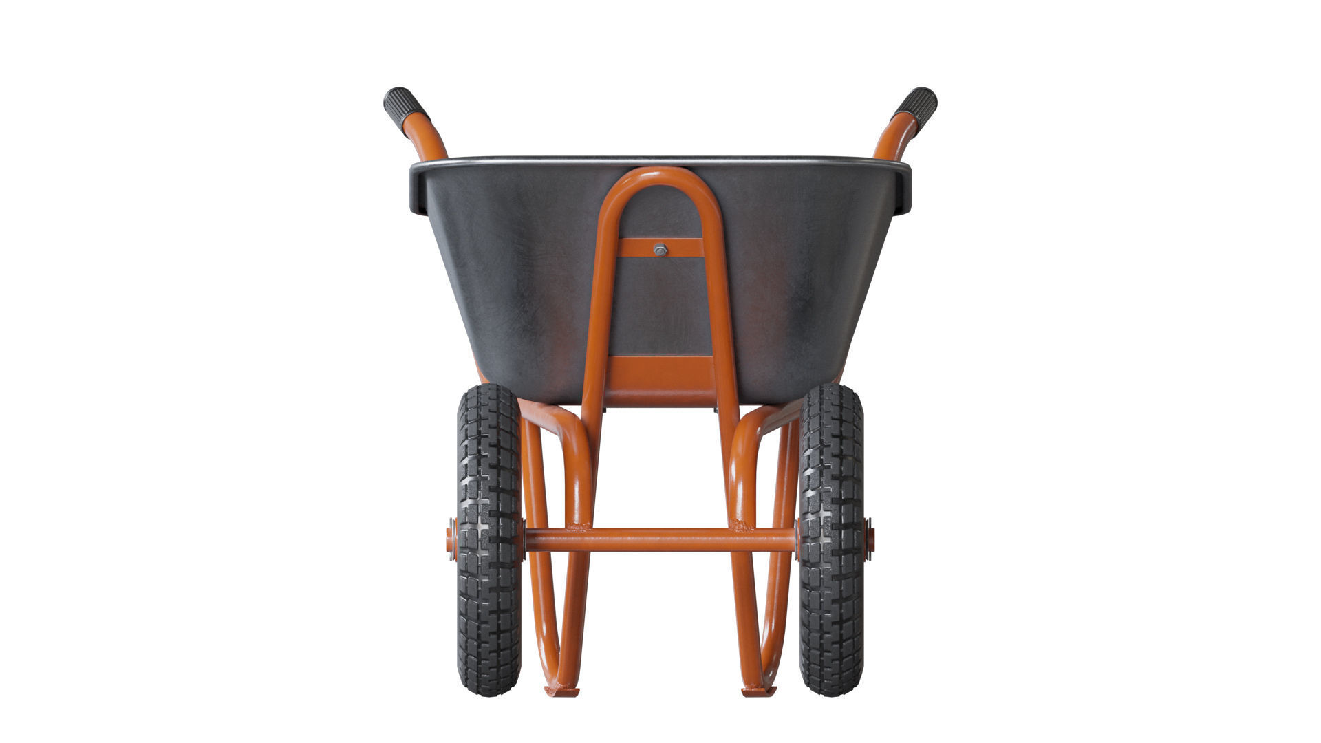 Wheelbarrow Orange 3D model_7