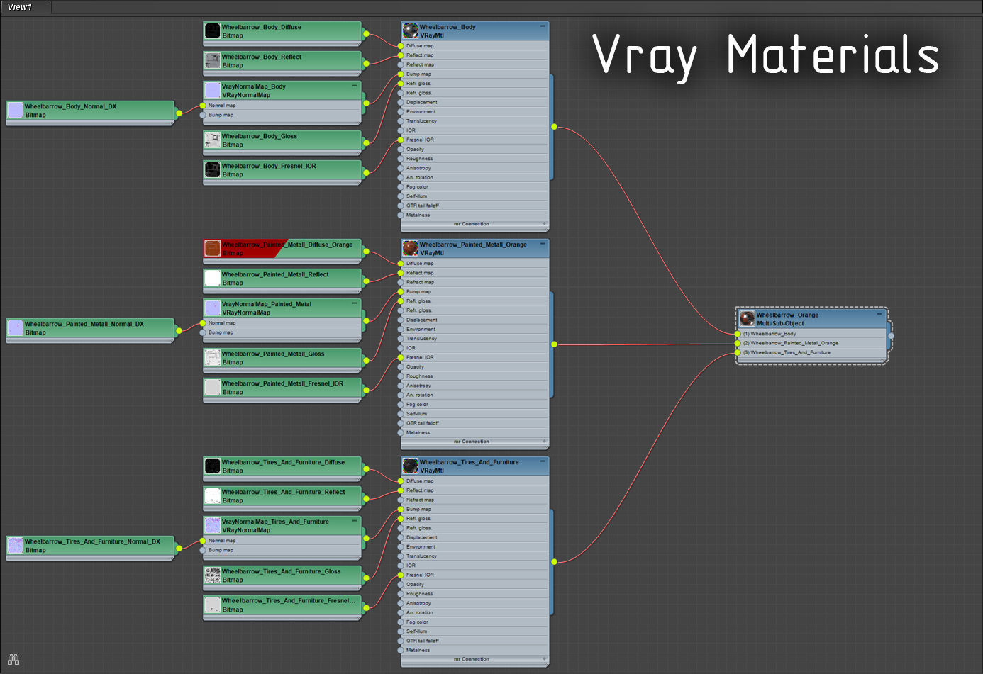 Wheelbarrow Orange 3D model_21