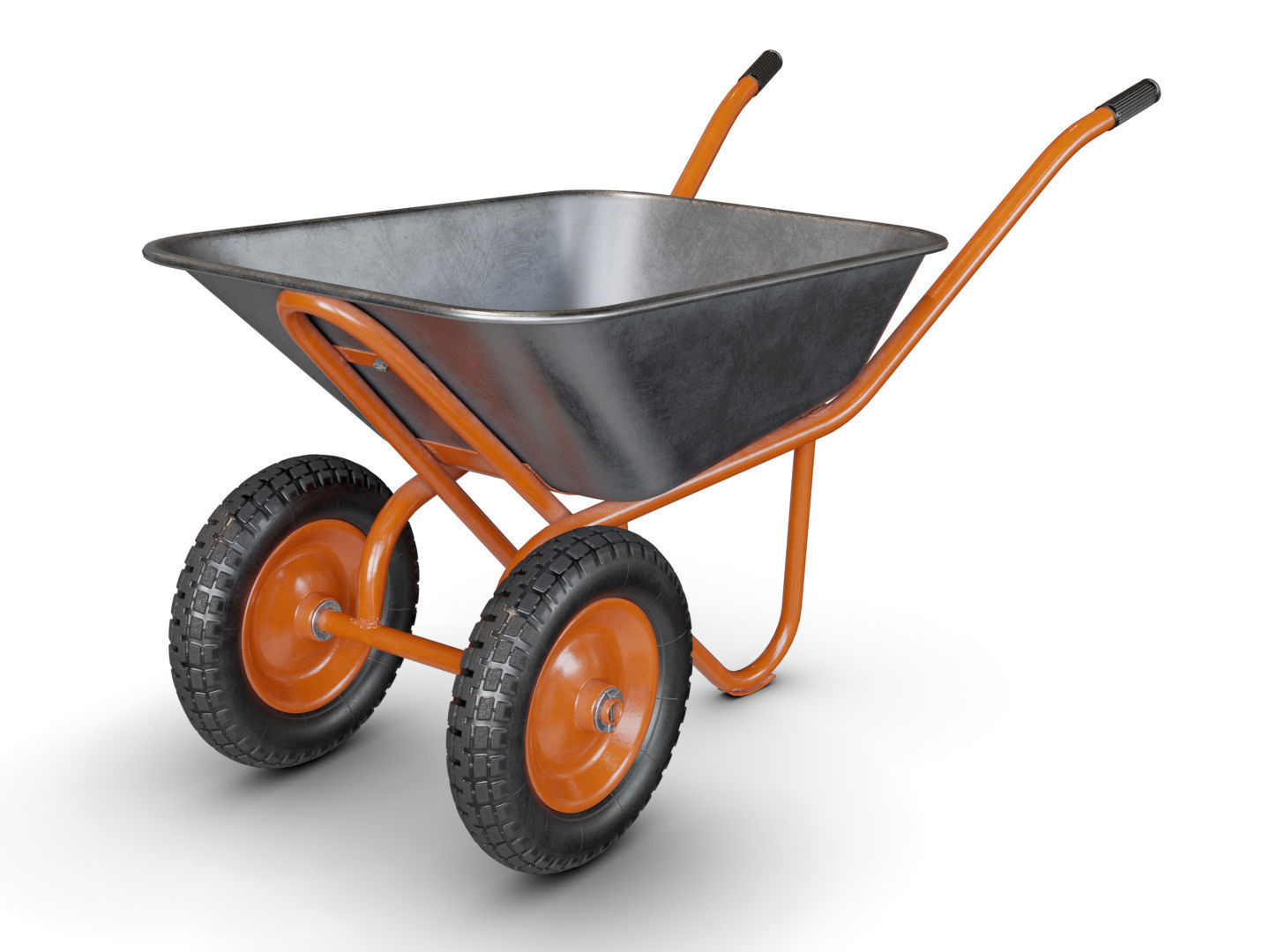 Wheelbarrow Orange 3D model_0