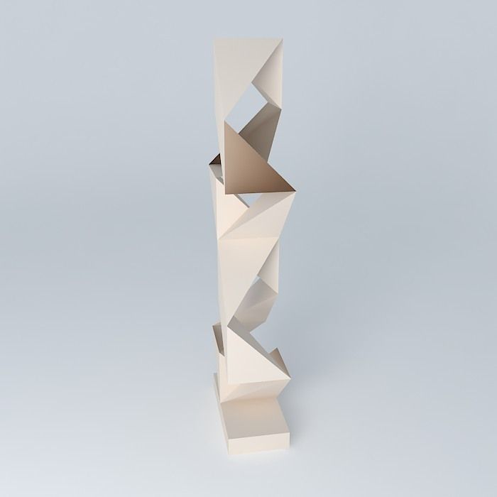 Abstract Geometric sculpture Free 3D model_2