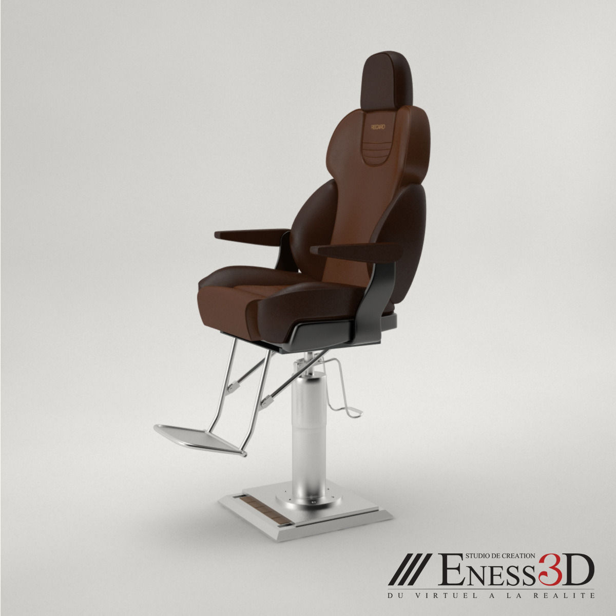 Pro - RECARO Caspian Seat 3D model_2