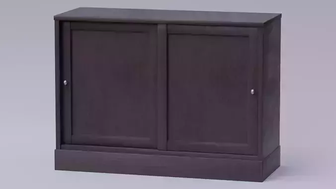 HAVSTA Dark Wood Cabinet With Sliding Doors