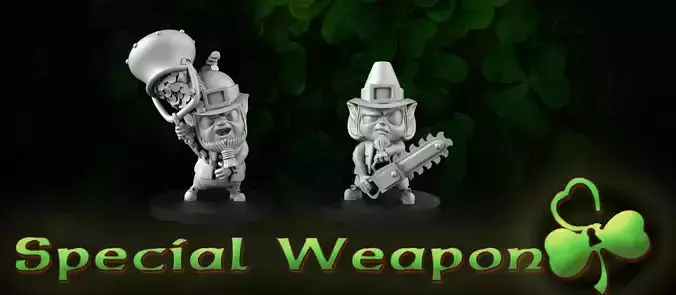 Special weapon leprechauns 3D print model