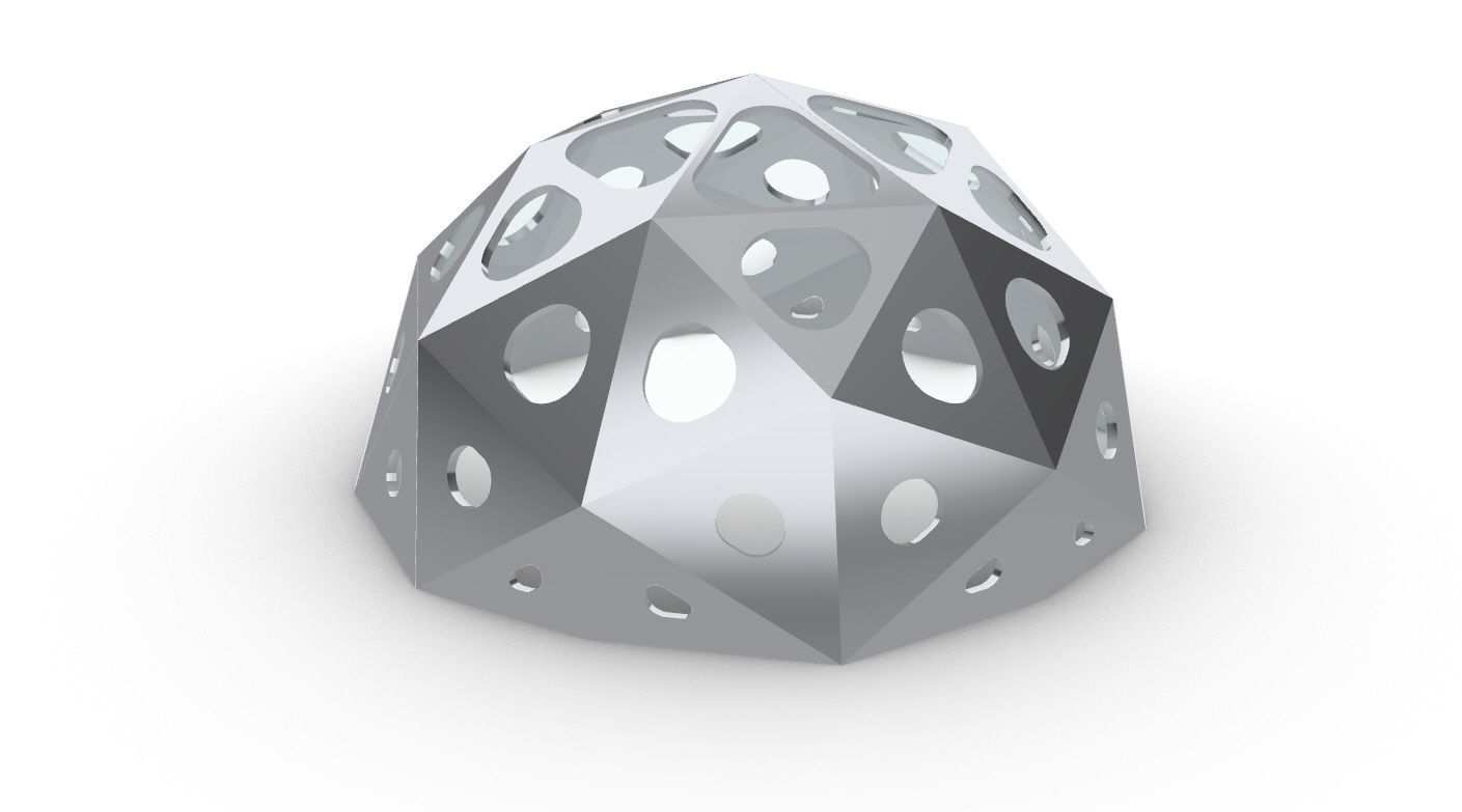 Geodesic Dome with Dynamic Perforations 3D model_34