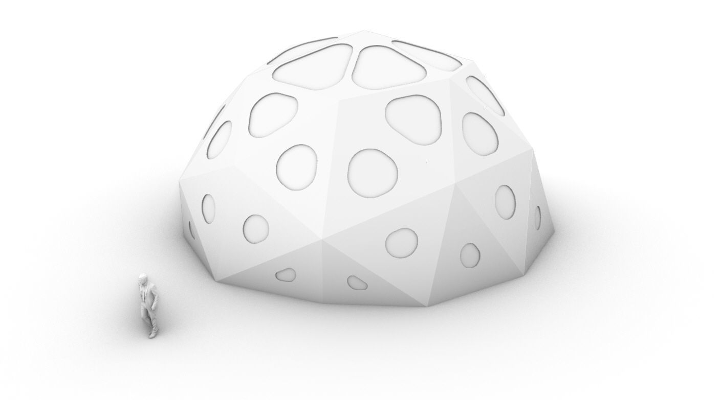 Geodesic Dome with Dynamic Perforations 3D model_7