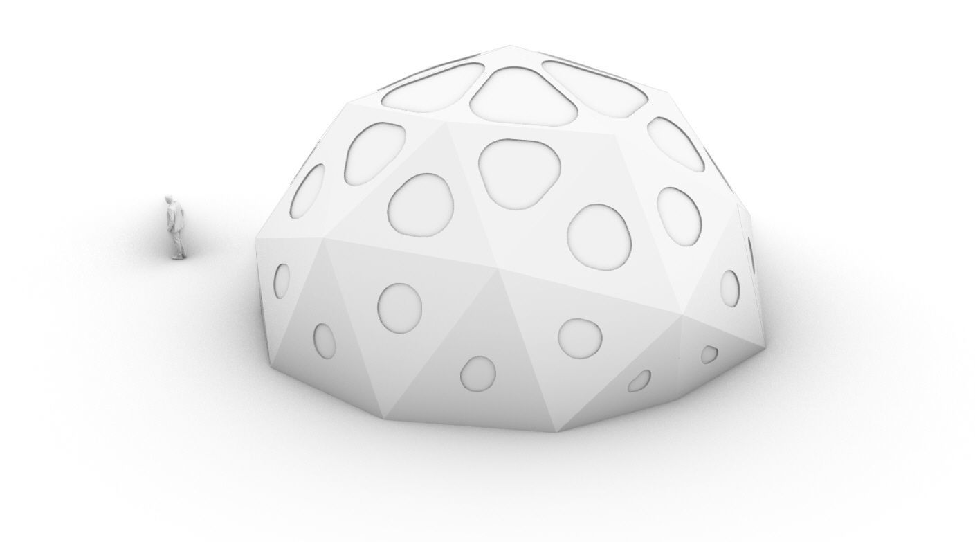 Geodesic Dome with Dynamic Perforations 3D model_23