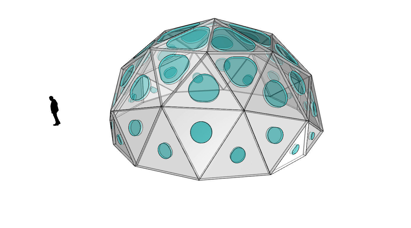 Geodesic Dome with Dynamic Perforations 3D model_20