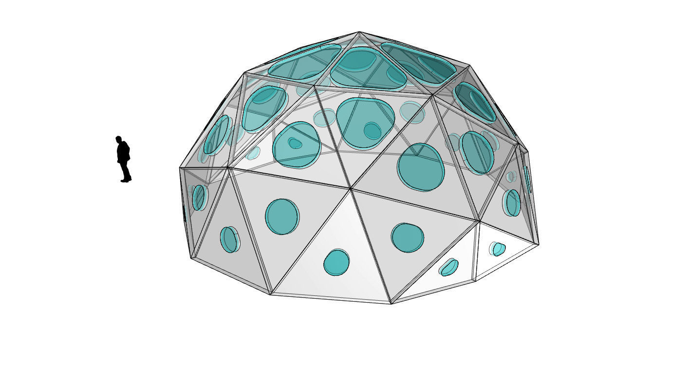 Geodesic Dome with Dynamic Perforations 3D model_24