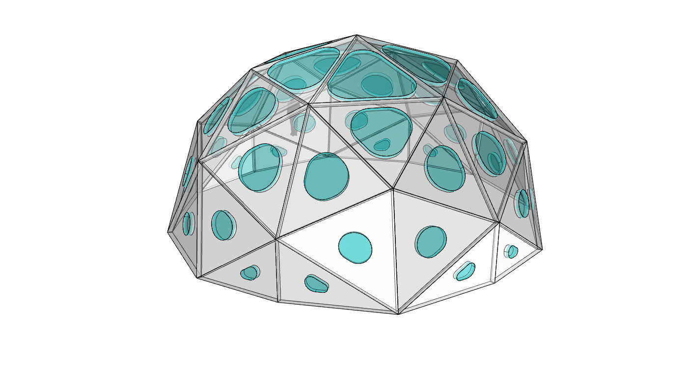 Geodesic Dome with Dynamic Perforations 3D model_36