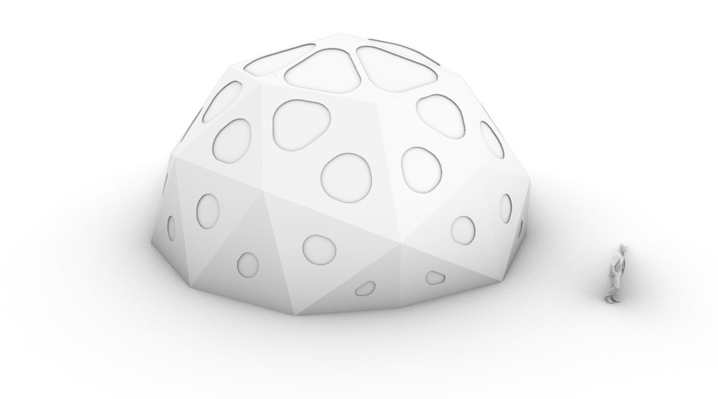 Geodesic Dome with Dynamic Perforations 3D model_67