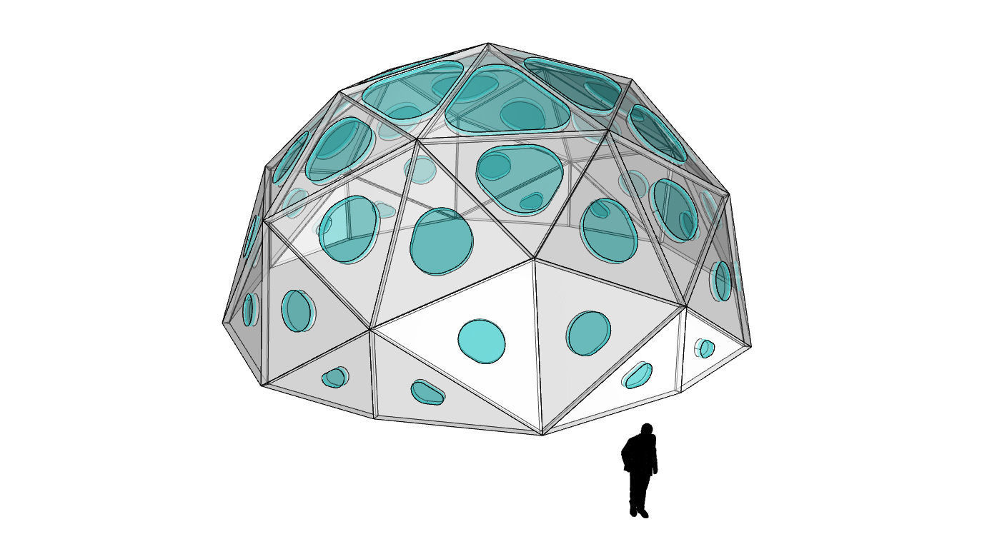 Geodesic Dome with Dynamic Perforations 3D model_76