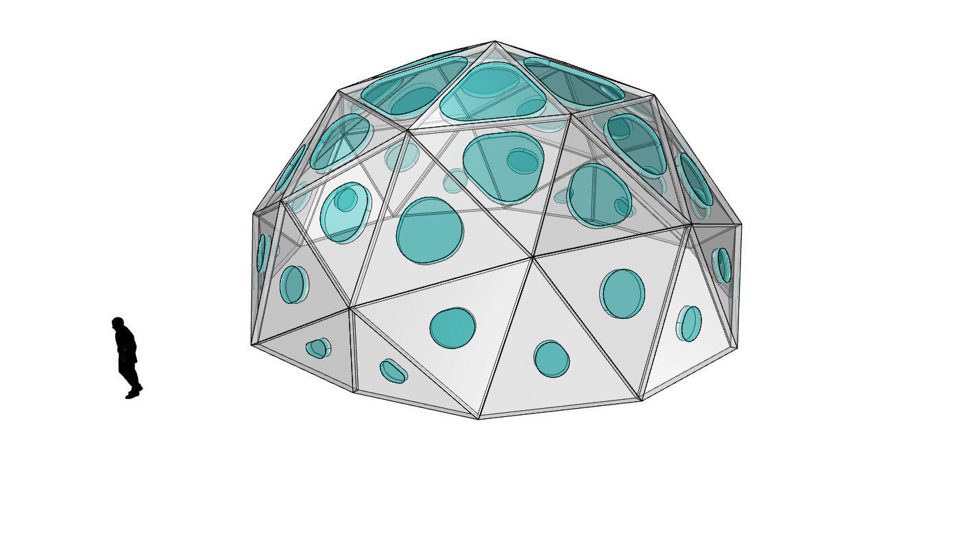 Geodesic Dome with Dynamic Perforations 3D model_12
