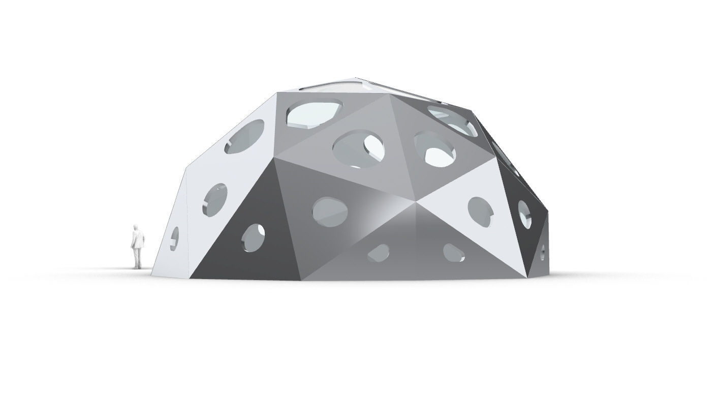 Geodesic Dome with Dynamic Perforations 3D model_25
