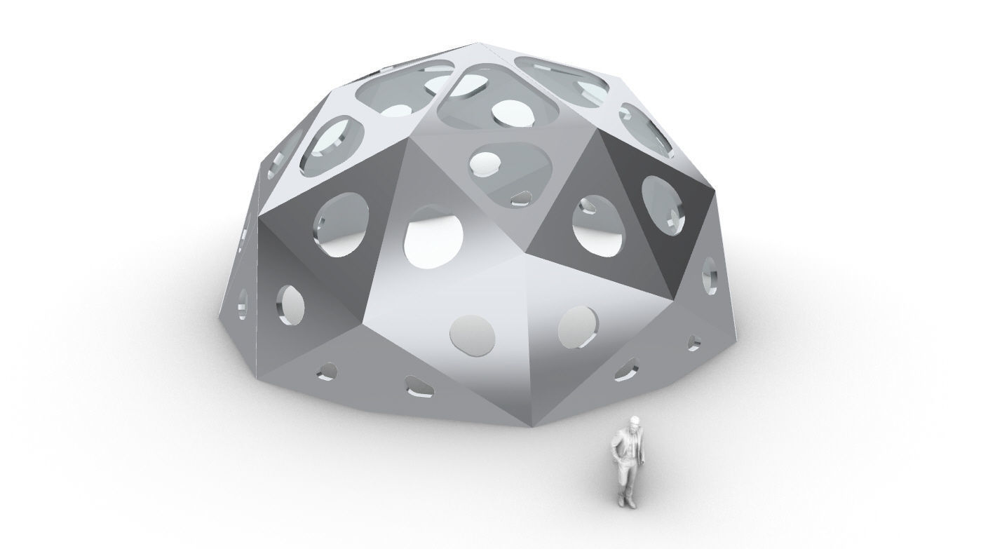 Geodesic Dome with Dynamic Perforations 3D model_74