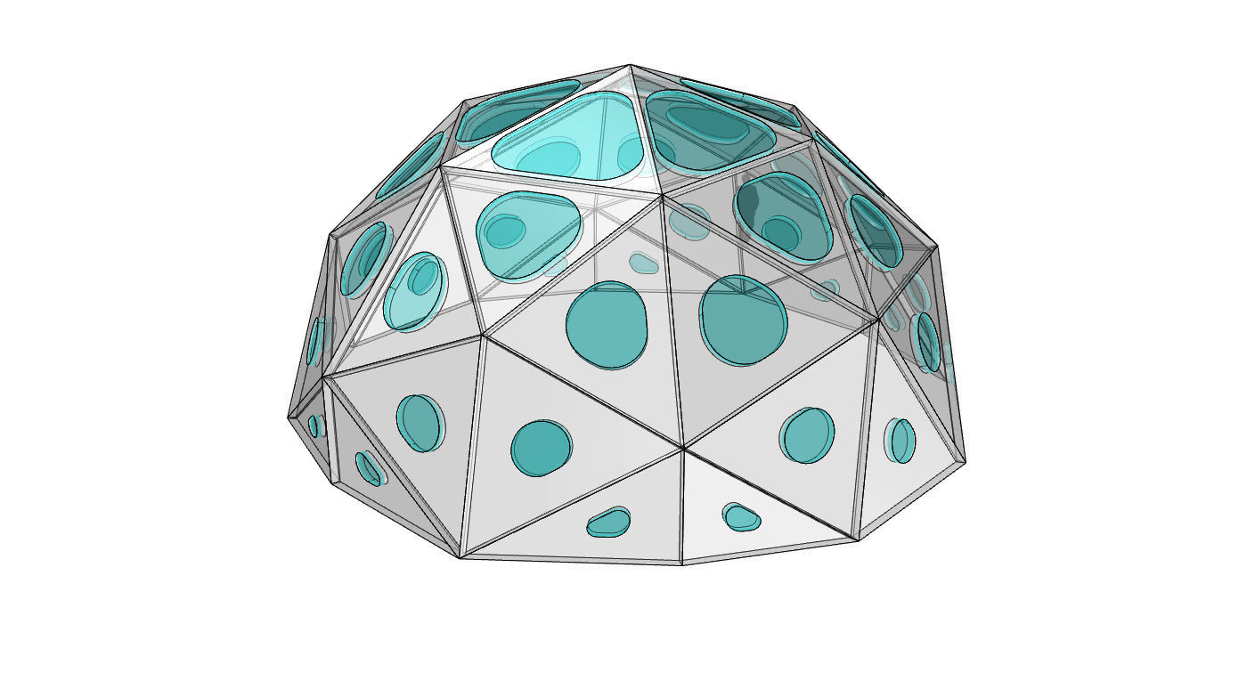 Geodesic Dome with Dynamic Perforations 3D model_44