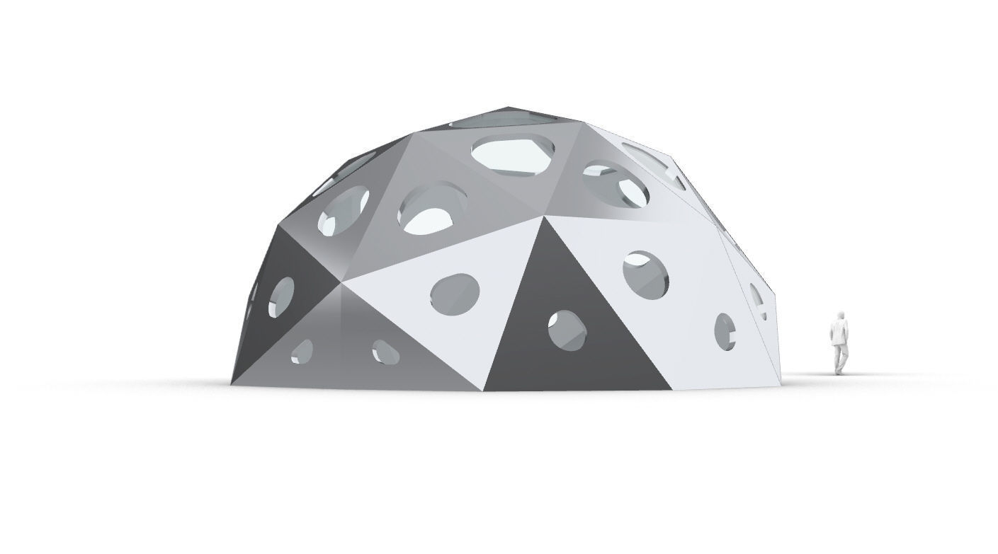 Geodesic Dome with Dynamic Perforations 3D model_49