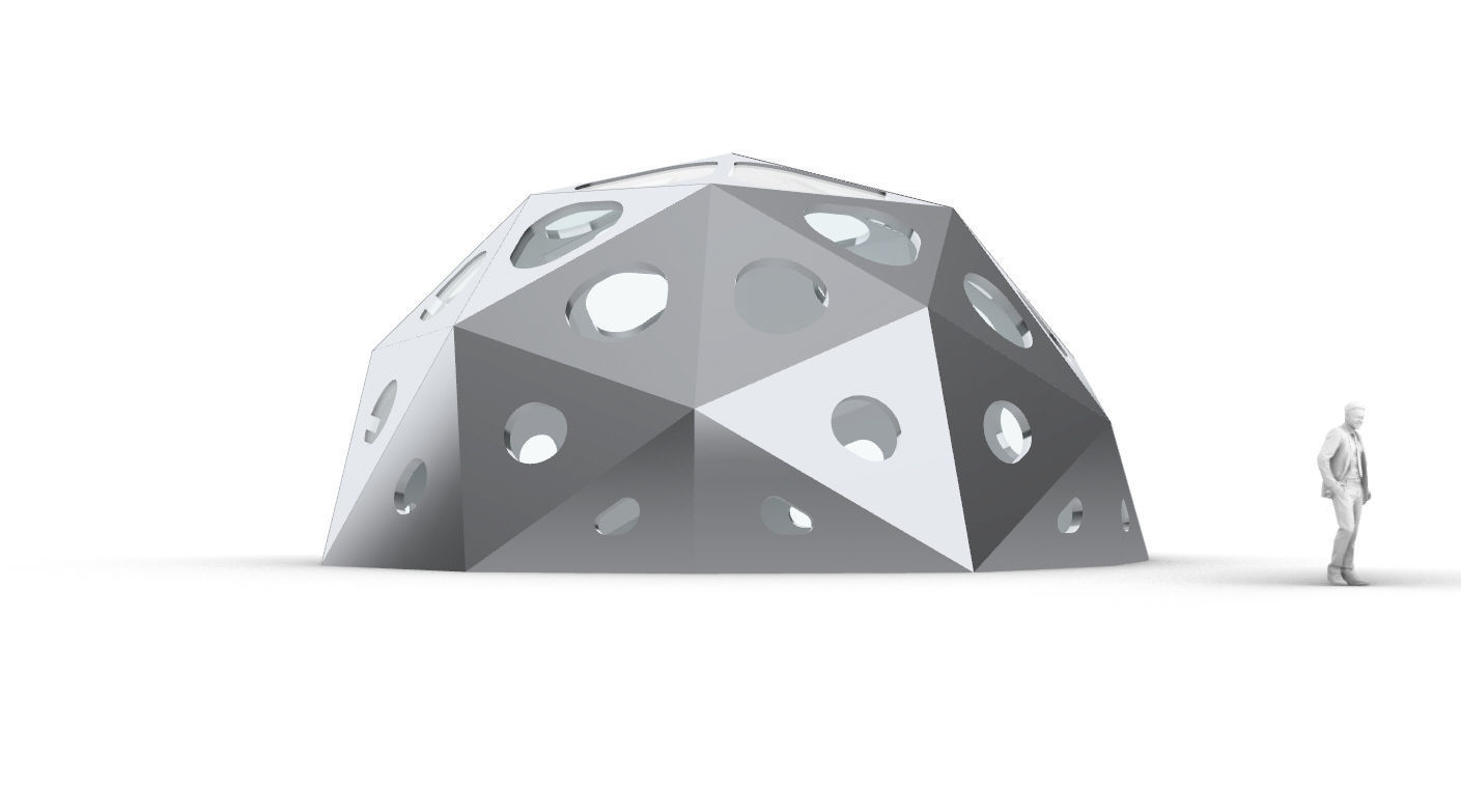 Geodesic Dome with Dynamic Perforations 3D model_69