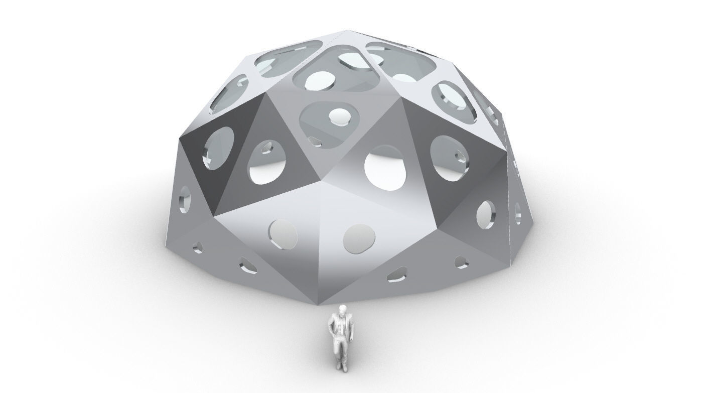 Geodesic Dome with Dynamic Perforations 3D model_78
