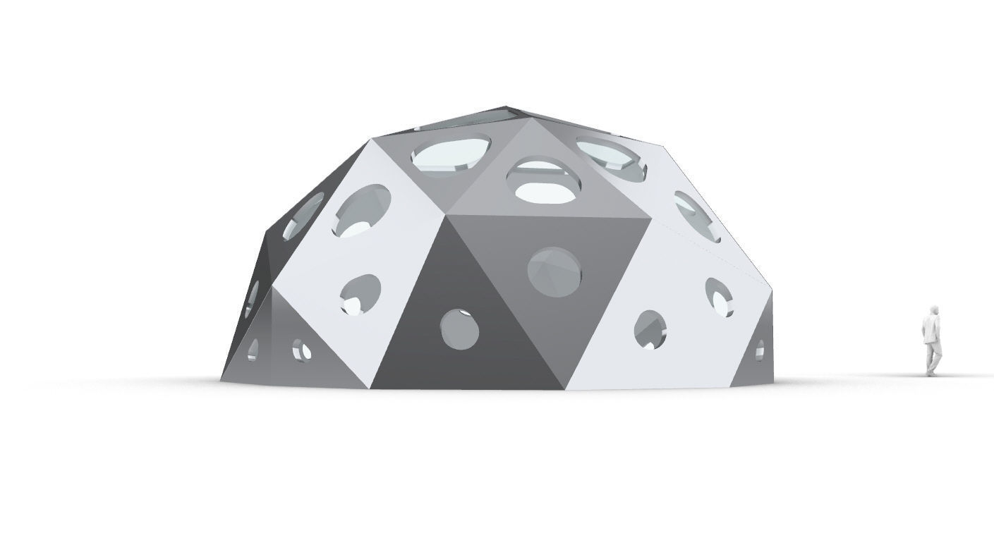 Geodesic Dome with Dynamic Perforations 3D model_53
