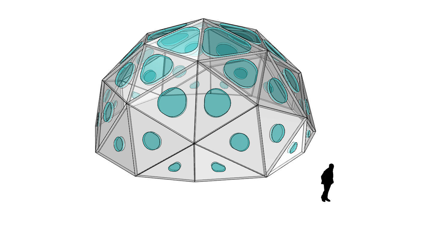 Geodesic Dome with Dynamic Perforations 3D model_72