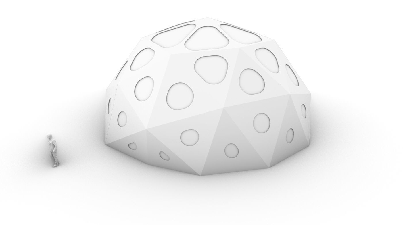 Geodesic Dome with Dynamic Perforations 3D model_11