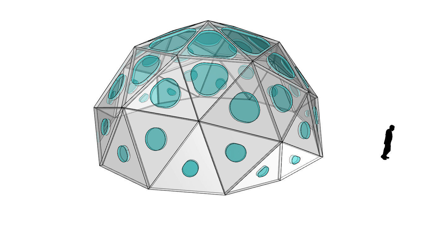 Geodesic Dome with Dynamic Perforations 3D model_64