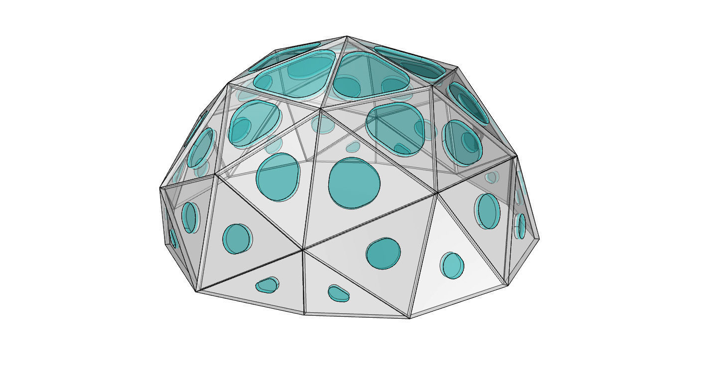 Geodesic Dome with Dynamic Perforations 3D model_48