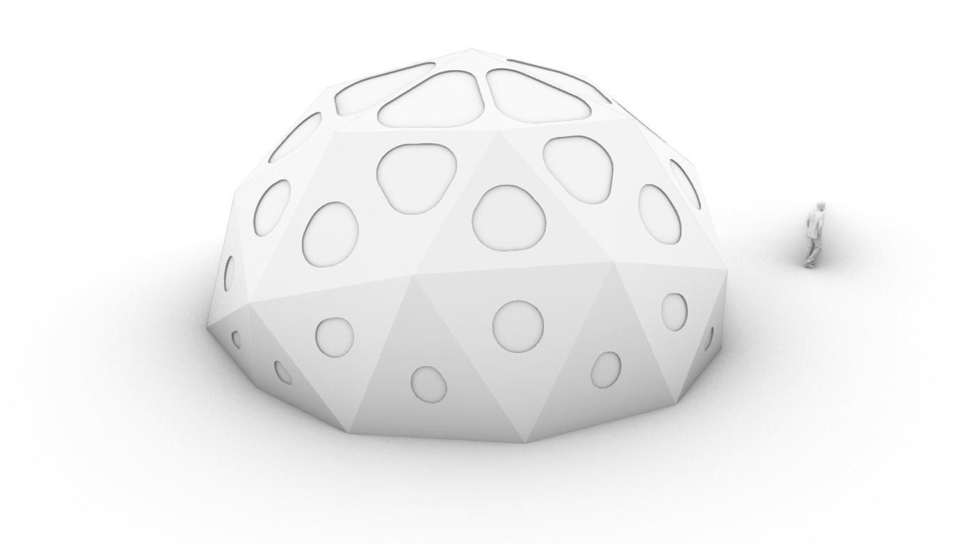 Geodesic Dome with Dynamic Perforations 3D model_55