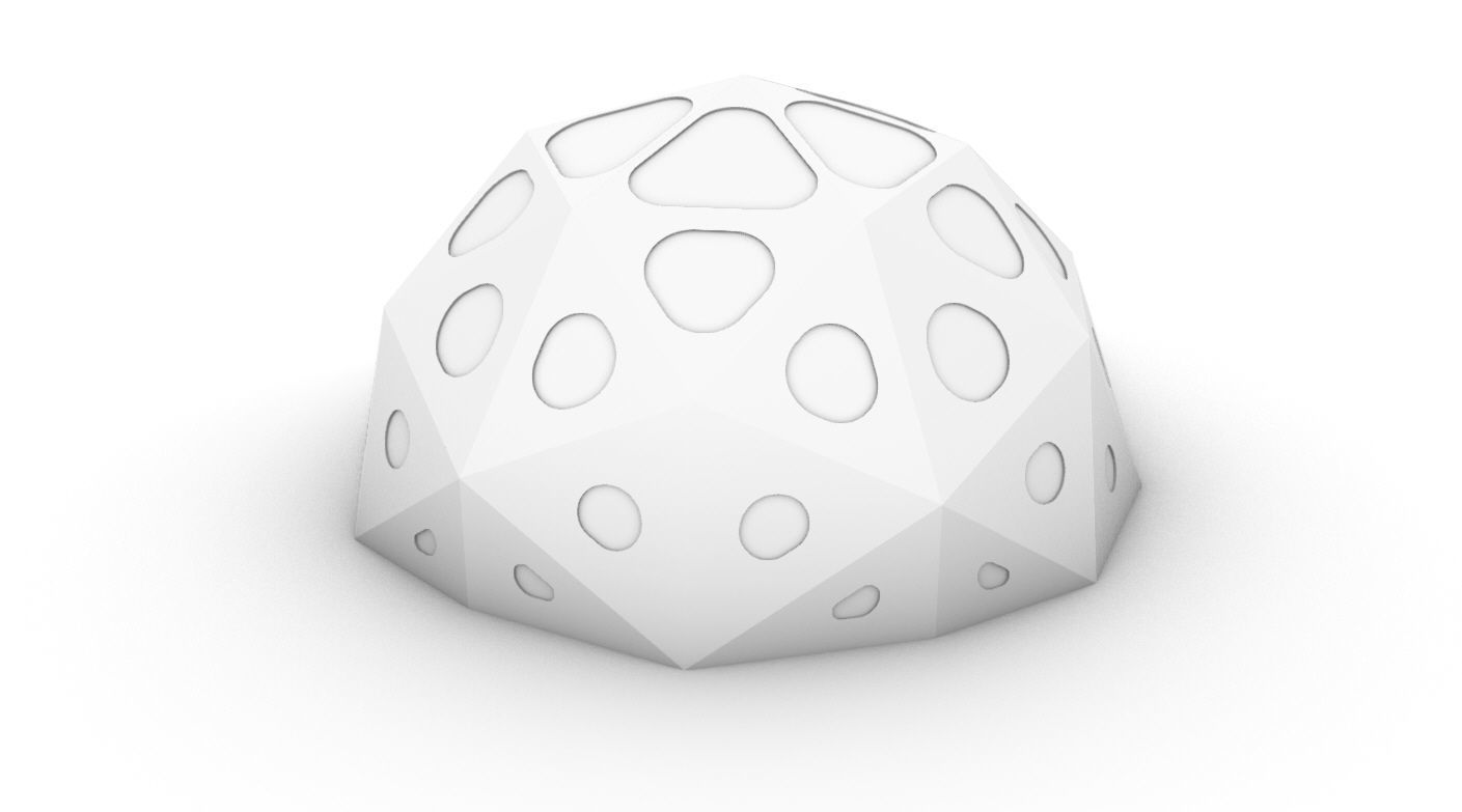 Geodesic Dome with Dynamic Perforations 3D model_39