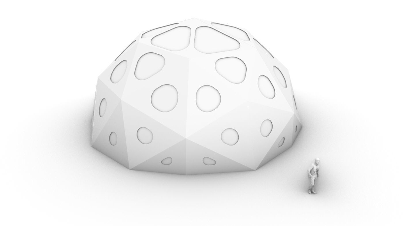 Geodesic Dome with Dynamic Perforations 3D model_71