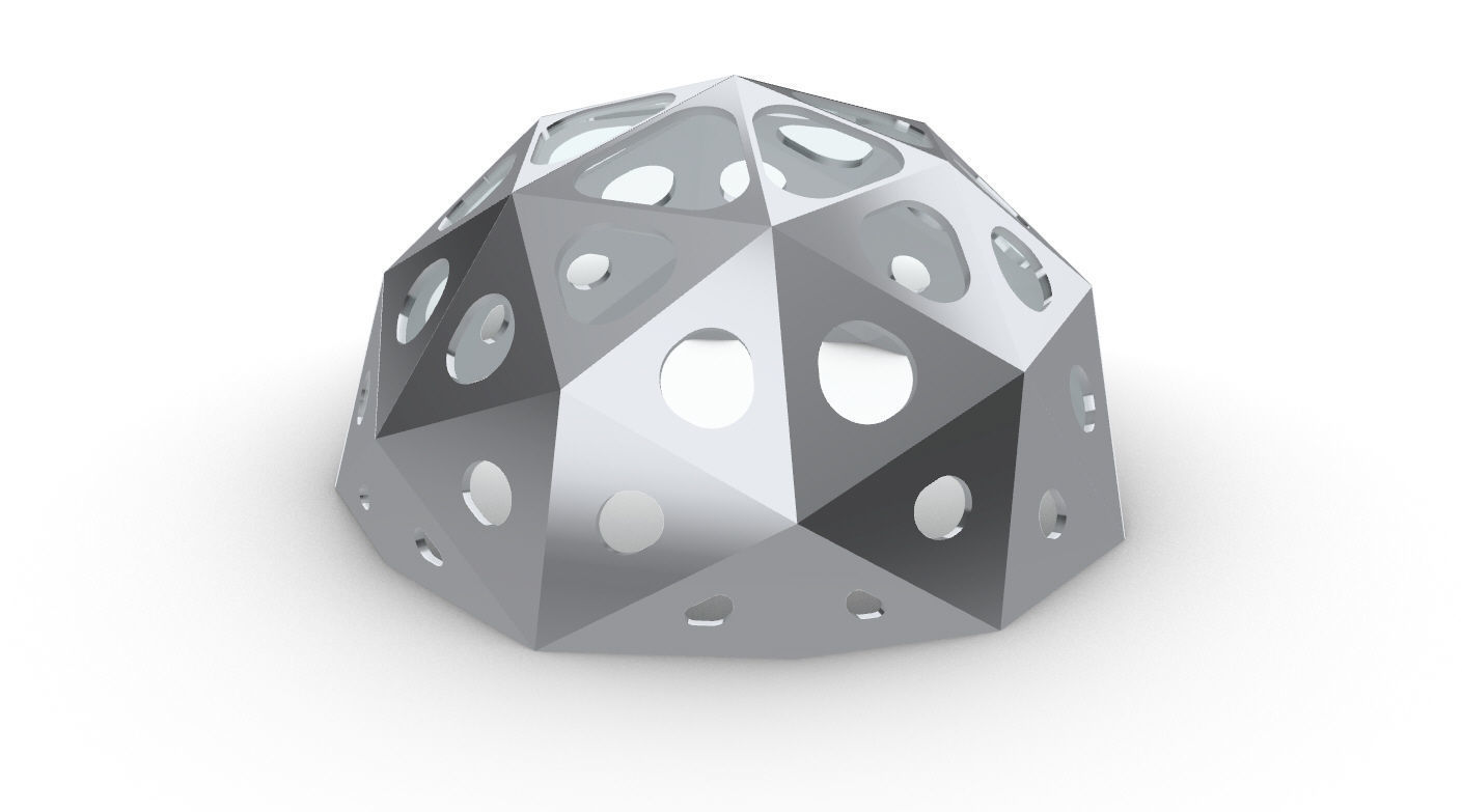 Geodesic Dome with Dynamic Perforations 3D model_42