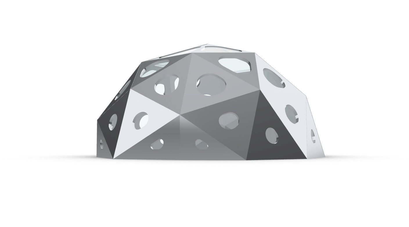 Geodesic Dome with Dynamic Perforations 3D model_45
