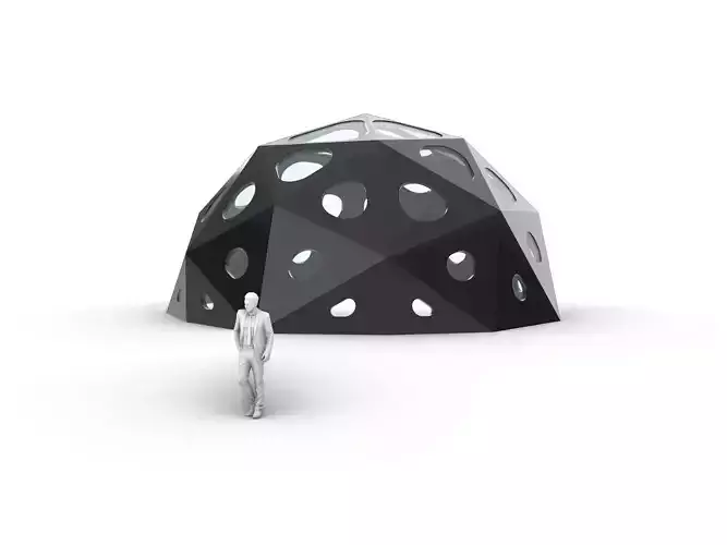 Geodesic Dome with Dynamic Perforations