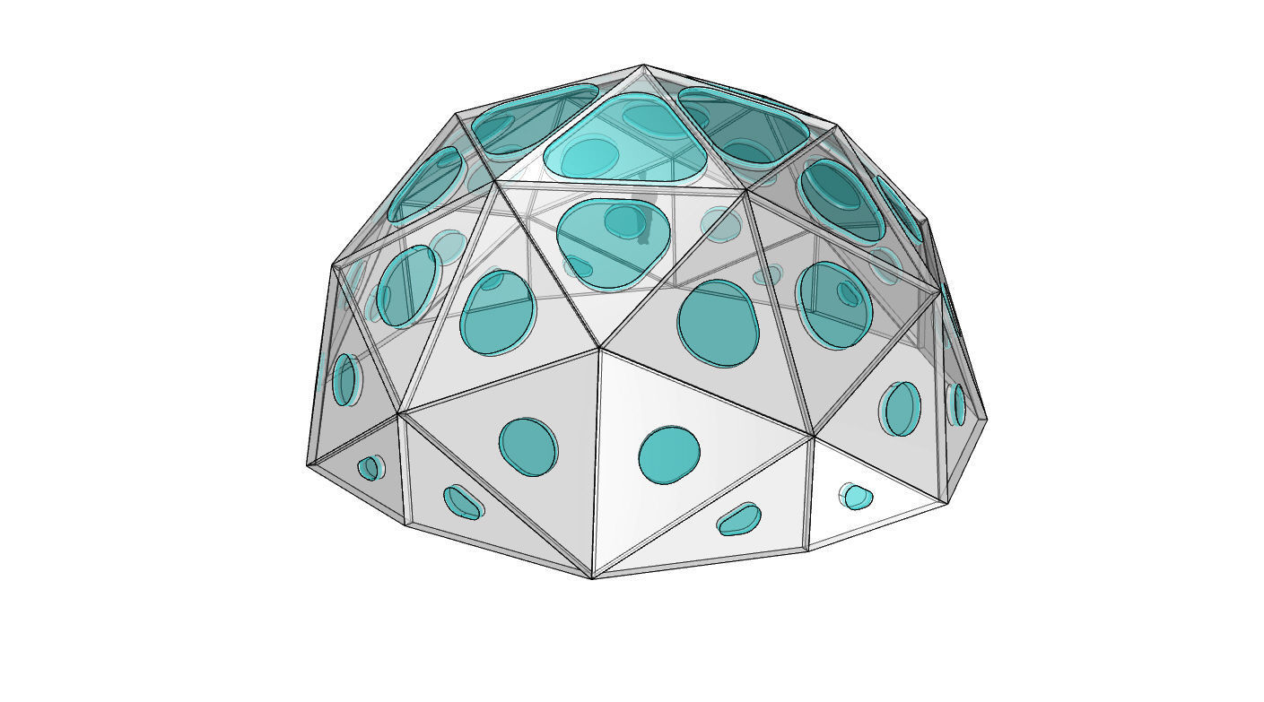 Geodesic Dome with Dynamic Perforations 3D model_40
