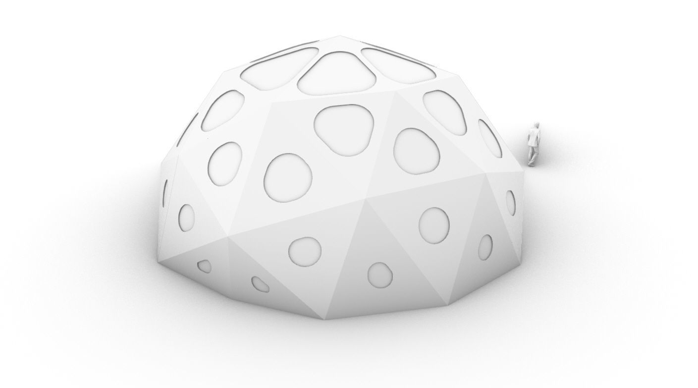 Geodesic Dome with Dynamic Perforations 3D model_51