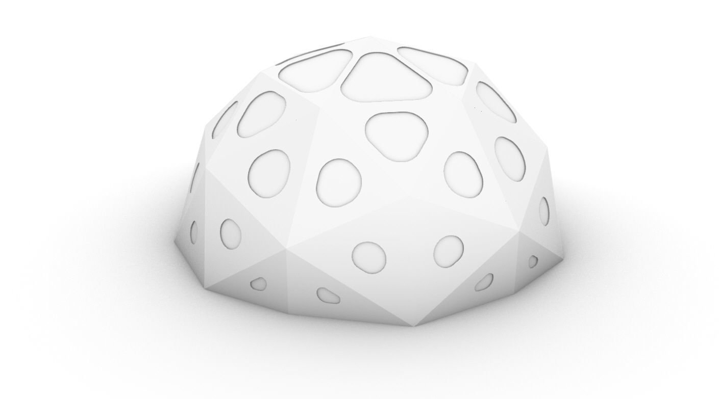 Geodesic Dome with Dynamic Perforations 3D model_35
