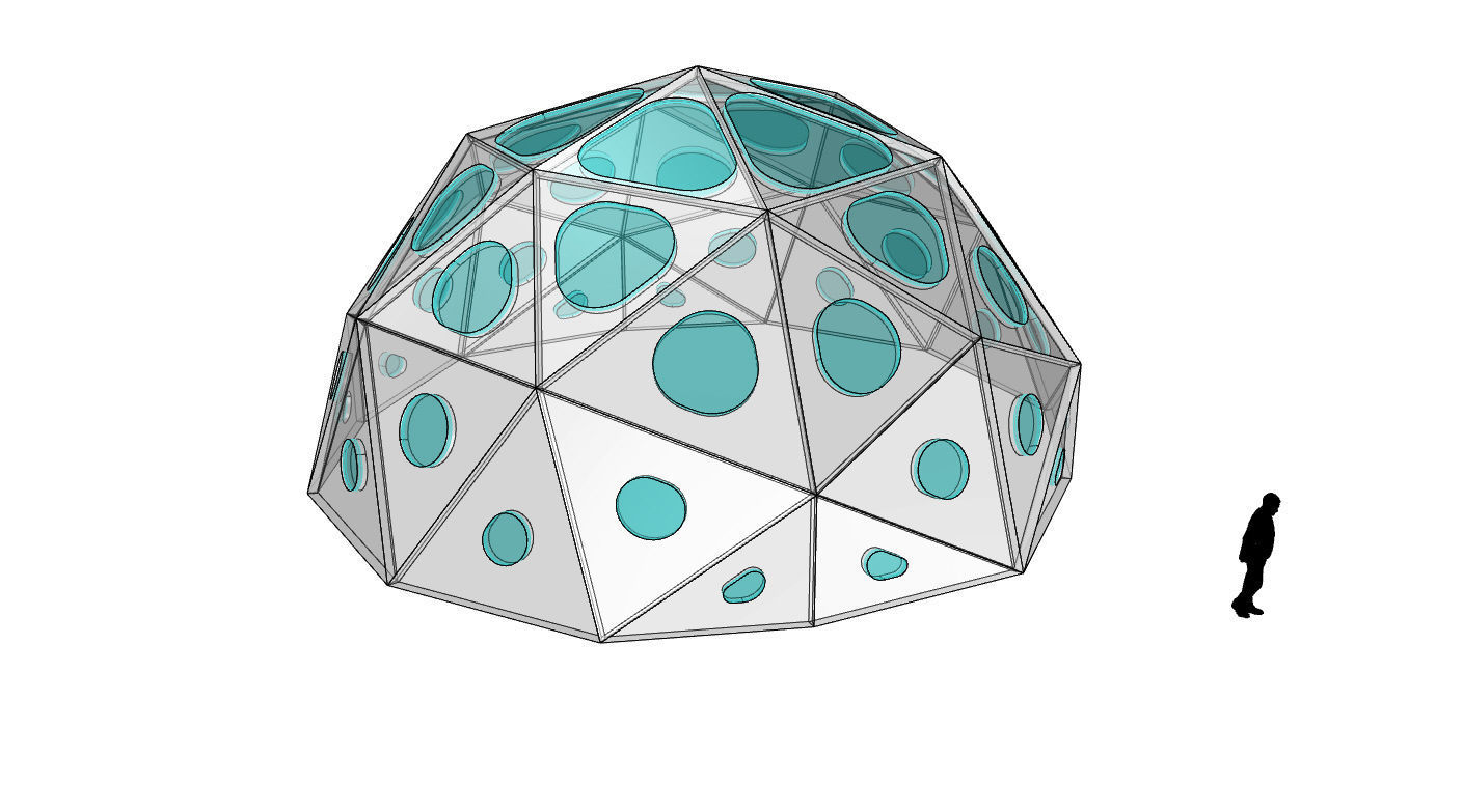 Geodesic Dome with Dynamic Perforations 3D model_68