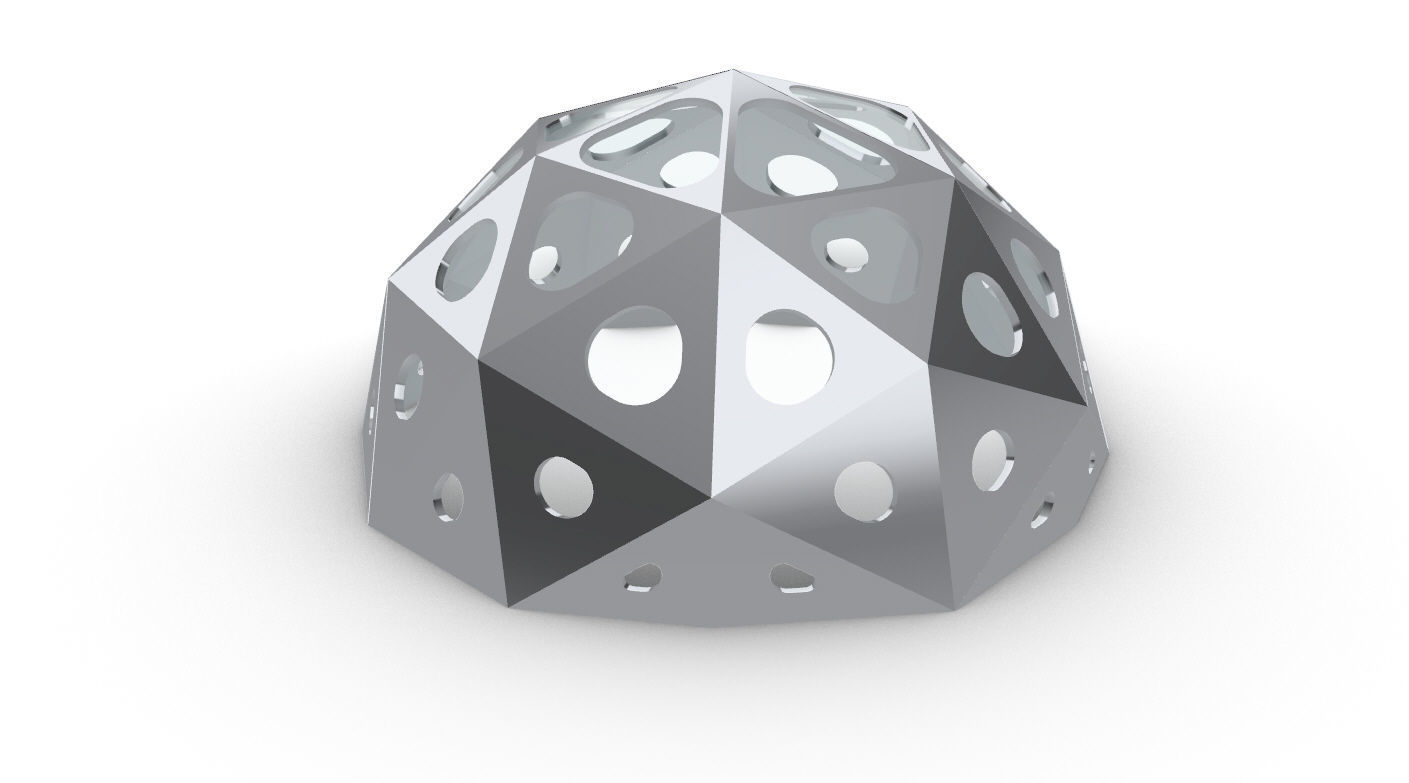 Geodesic Dome with Dynamic Perforations 3D model_30