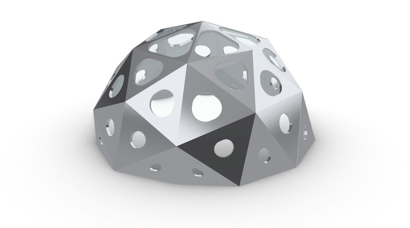 Geodesic Dome with Dynamic Perforations 3D model_46