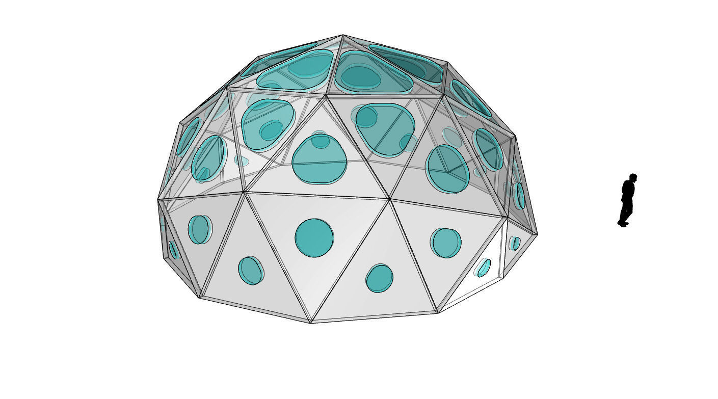 Geodesic Dome with Dynamic Perforations 3D model_60