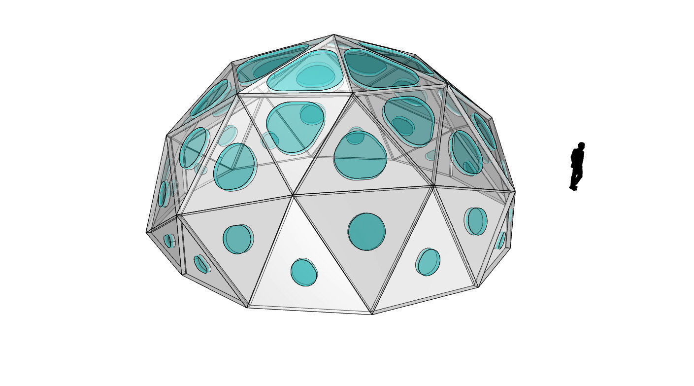 Geodesic Dome with Dynamic Perforations 3D model_56