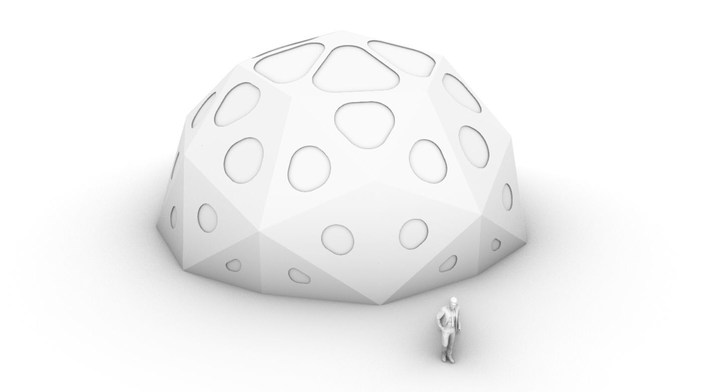 Geodesic Dome with Dynamic Perforations 3D model_75