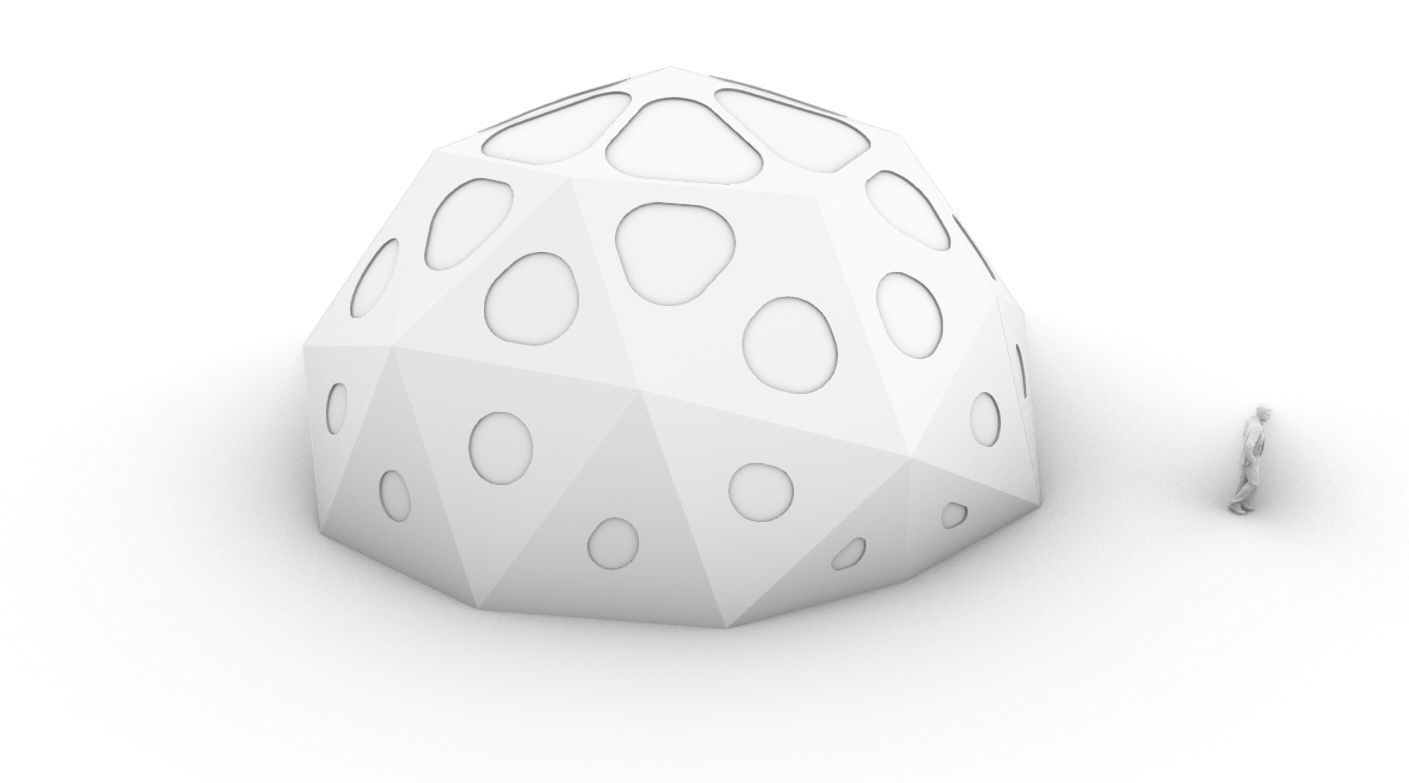 Geodesic Dome with Dynamic Perforations 3D model_63