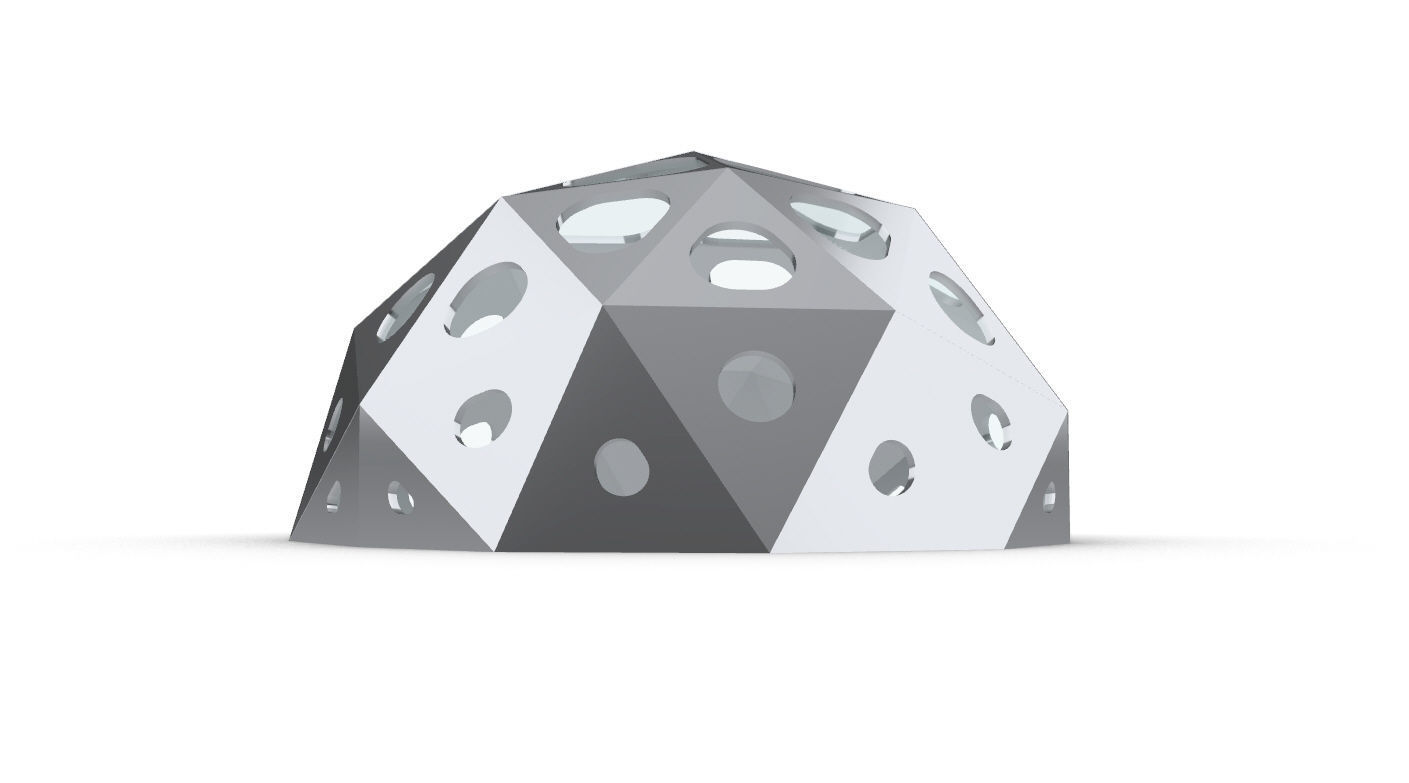 Geodesic Dome with Dynamic Perforations 3D model_13