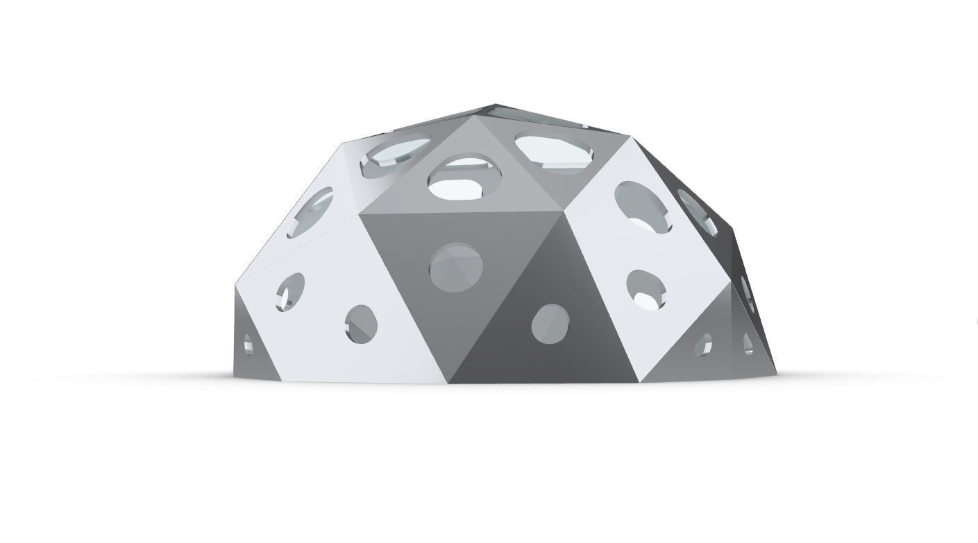 Geodesic Dome with Dynamic Perforations 3D model_57