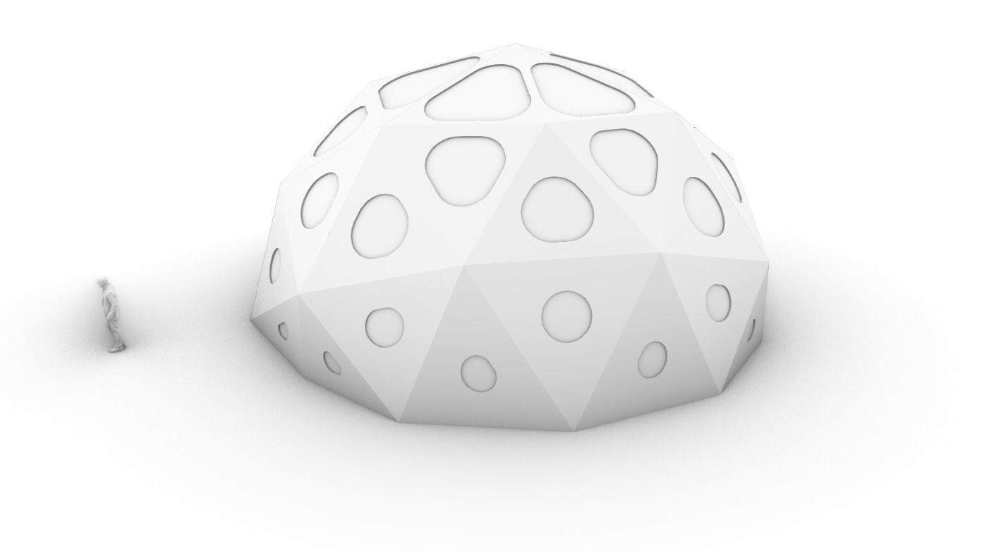 Geodesic Dome with Dynamic Perforations 3D model_15
