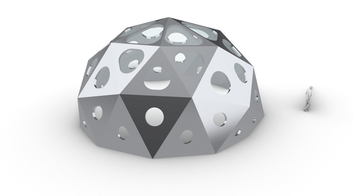 Geodesic Dome with Dynamic Perforations 3D model_58