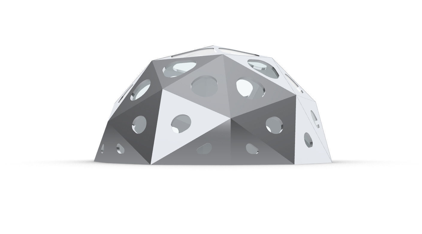 Geodesic Dome with Dynamic Perforations 3D model_41