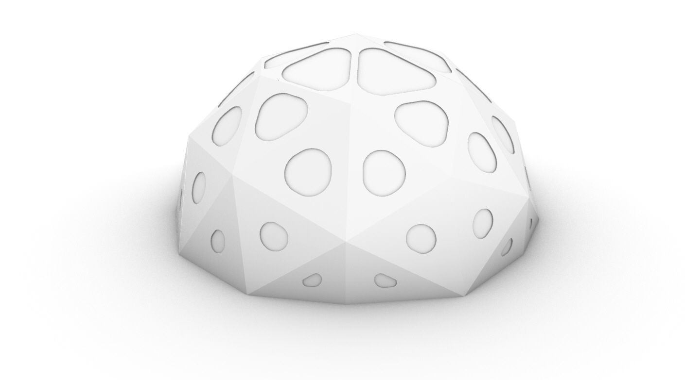 Geodesic Dome with Dynamic Perforations 3D model_31